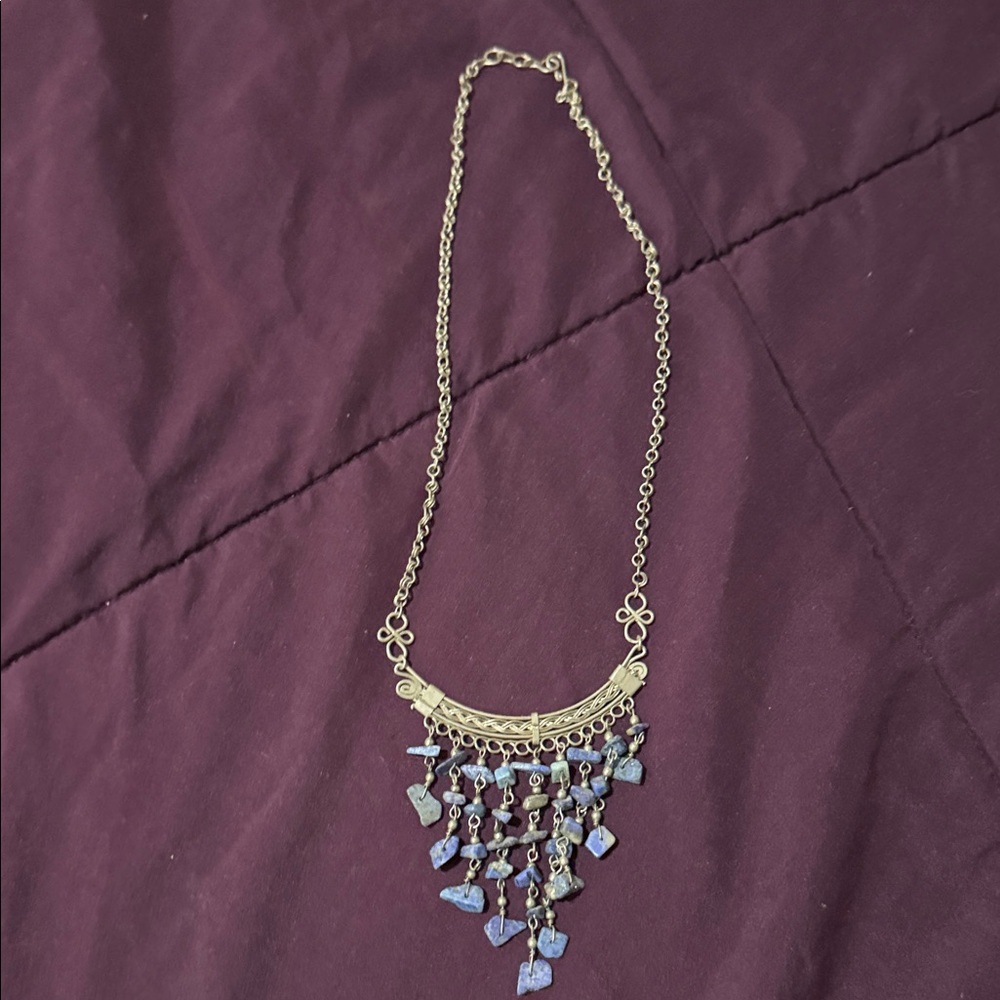 Elegant Gold and Purple Necklace